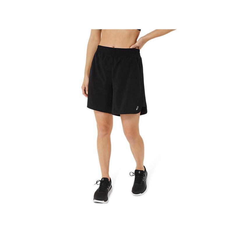 亚瑟士(ASICS)女士运动短裤轻便透气跑步压缩内衬反光条高清大图