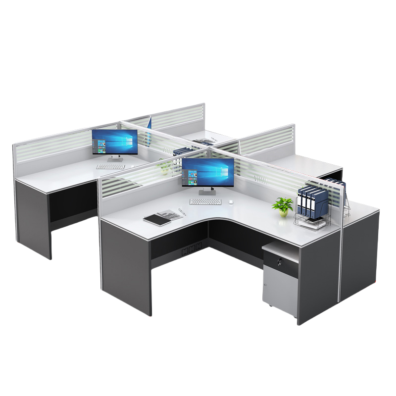 晨磊 屏风卡座 T型4人位+柜 张高清大图