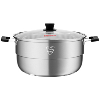 炊大皇(COOKER KING)蒸锅 蒸滋味单层蒸锅 食品级不锈钢大容量 蒸煮同步电磁炉通用28cm