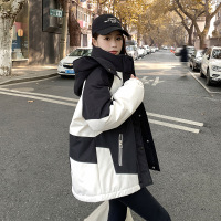 户外冲锋衣女年春秋季新款拼接撞色登山服休闲夹克高级感外套_1 S 黑色