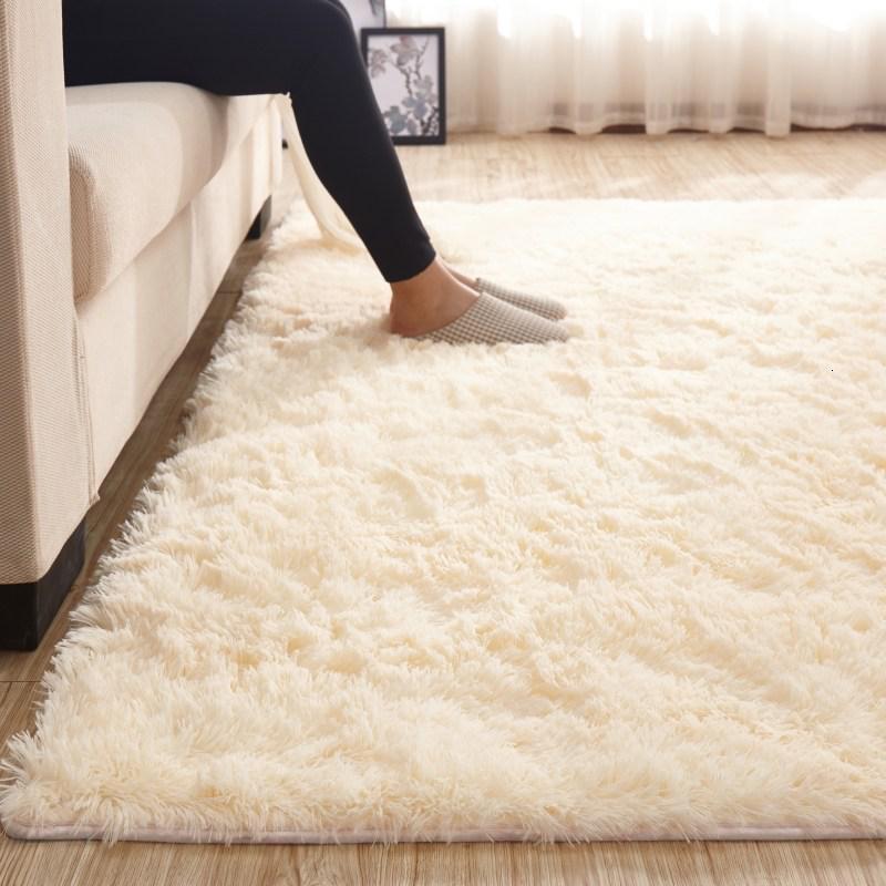 美帮汇客厅地毯茶几垫卧室床边满铺北欧毛毯地垫榻榻米ins网红 米黄 90*160CM