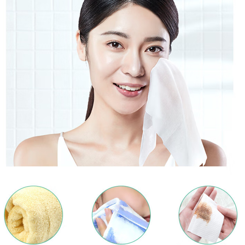 心相印棉柔系列80片装洗脸巾*3包XCD080高清大图