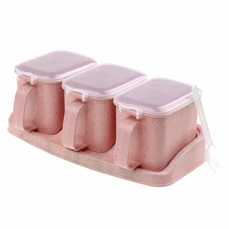 厨房调味盒塑料调味罐套装家用佐料味精收纳盒盐罐调料罐调味料盒通用