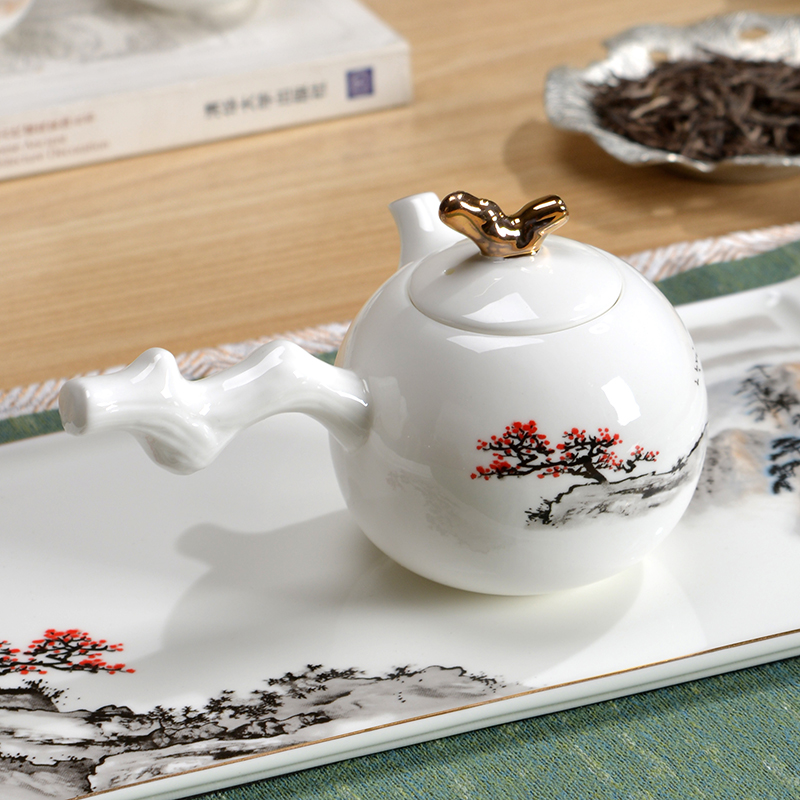 北国风光 远上寒山寺骨瓷茶具 TS-0111P 套高清大图