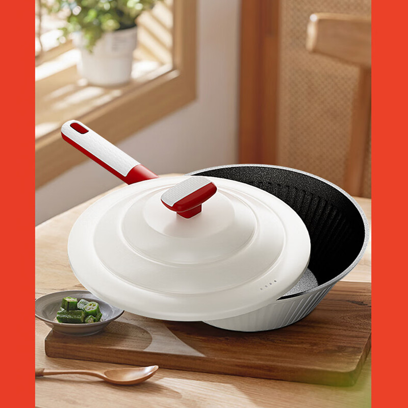 都市太太 DSENDZ 婀娜多姿 · 不粘厨具三套装 炒锅+煎锅+汤锅(30cm+26cm+22cm)高清大图