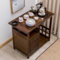 移动茶桌茶盘茶具烧水壶一体家用小茶台实木茶车阳台泡茶功夫茶几_15_314_895 加固80茶字套装【玲珑中国结】组装