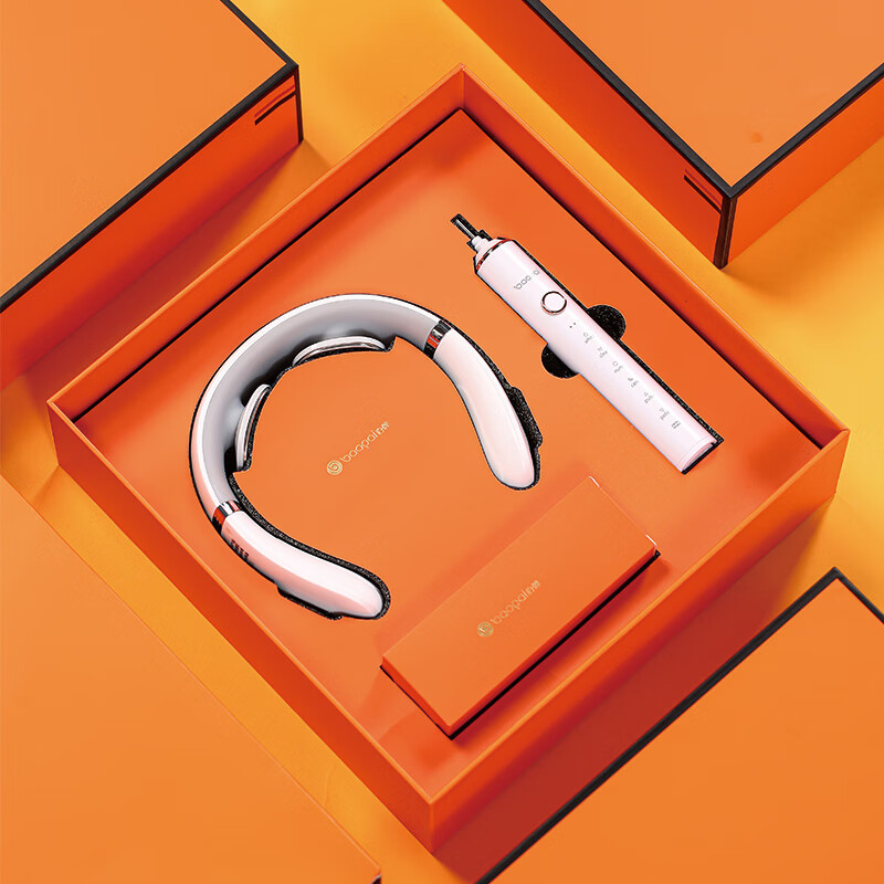 豹牌 个护套装 BP-T12 橙色(颈椎按摩仪+电动牙刷)配4个刷头 低频脉冲