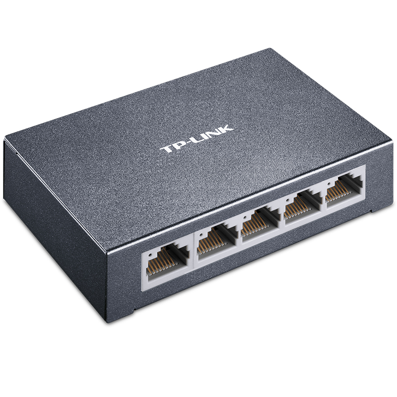 普联(TP-LINK)5口百兆交换机 4口监控网络网线分线器 分流器 金属机身 TL-SF1005D高清大图