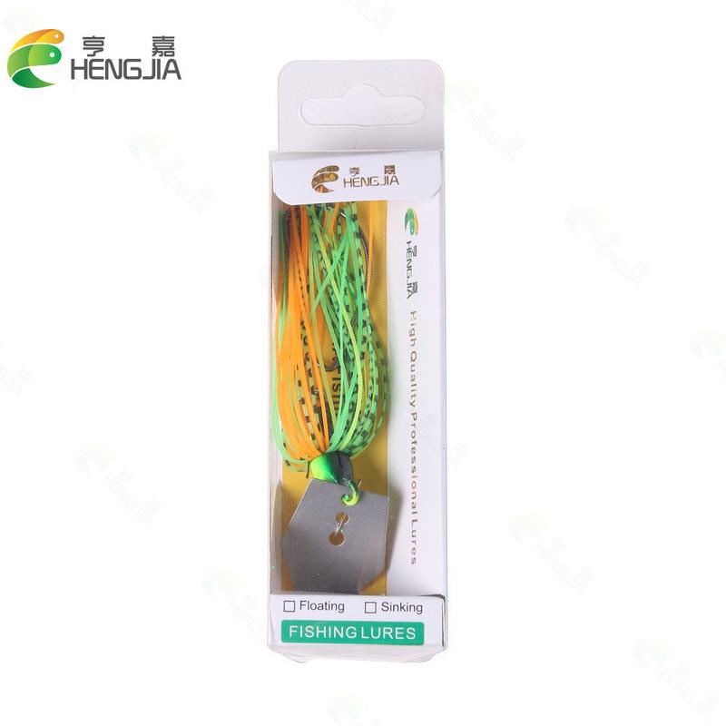 亨嘉路亚饵复合亮片旋转胡须佬铅头钩水面拖拉机黑鱼鲶鱼10cm-11g 1#黄绿相间