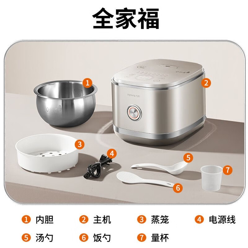 九阳(Joyoung)40N1 不锈钢内胆1200W电饭煲4L高清大图