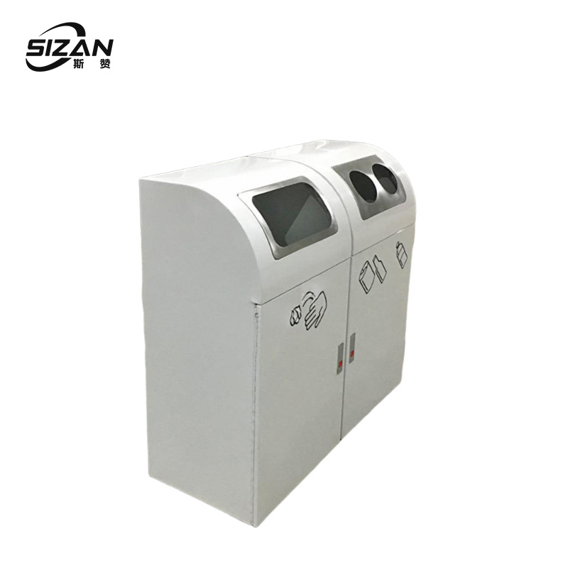 斯赞 室内分类环保垃圾桶 二分类84*36*80cm 个高清大图