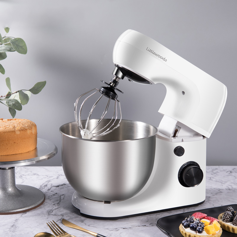 厨师机和面机家用全自动揉面小型烘焙蛋糕搅拌打蛋器打奶油鲜奶机白色