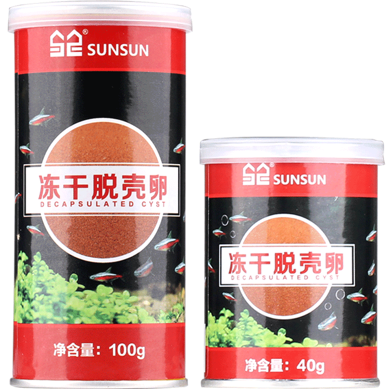 丰年虾卵丰年虾孔雀鱼灯科鱼幼鱼开口饲料小型斗鱼鱼食_8 默认尺寸 40g罐装