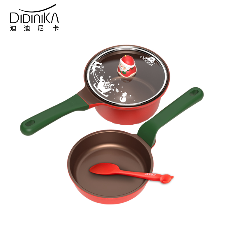 韩国didinika陶瓷锅小奶锅家用燃气煎煮一体不粘婴儿童辅食锅迪迪尼卡