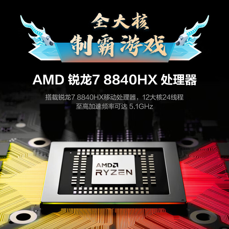 机械革命(MECHREVO)蛟龙16Pro 2025款 16英寸旗舰游戏本 强芯学生设计笔记本电脑 定制 锐龙版R7-8840HX RTX5050 64G 1T 2.5K 灰高清大图