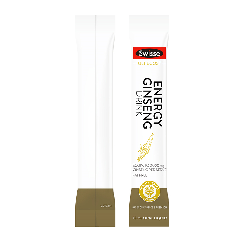 澳洲swisse斯维斯动力人参植物饮料10mg*10条 唤醒能量