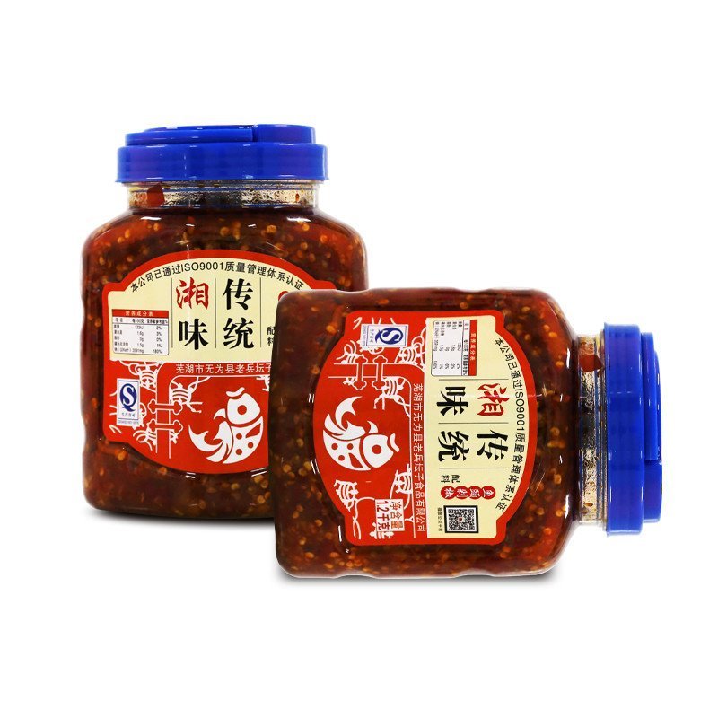 【中华特色】无为馆 洪波牌 鱼头剁椒1100g（红）酒店饭店居家炒菜烹饪湘式风味辣椒酱 华东