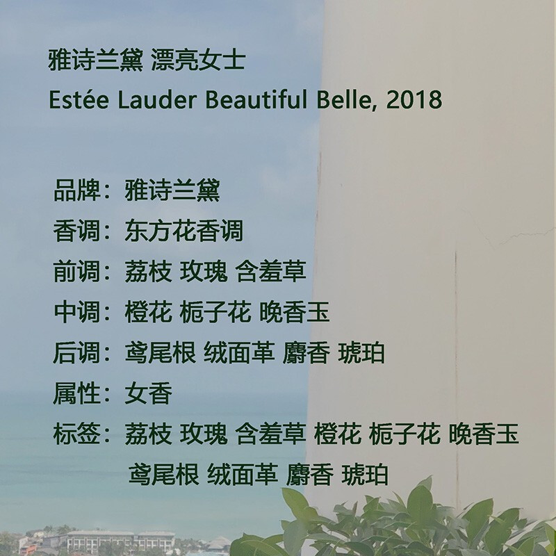 雅诗兰黛beautifulbelle美丽贝尔真爱女士香水4ml淡香q版有喷头
