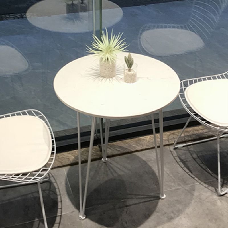 餐饮家具ins咖啡厅饮品甜品奶茶店烘焙桌椅组合 网红简约休闲清新 圆桌_直径60高73_官方标配