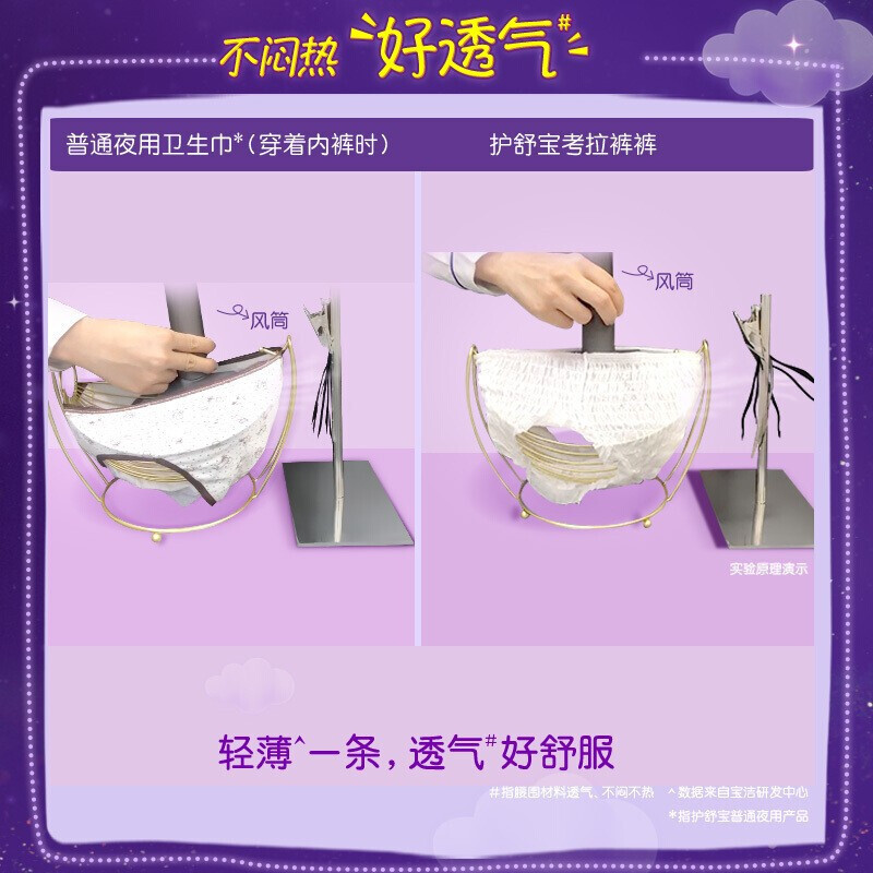 护舒宝新考拉安睡裤安心裤L码超长夜用夜安裤裤型卫生巾姨妈巾-L码16条高清大图