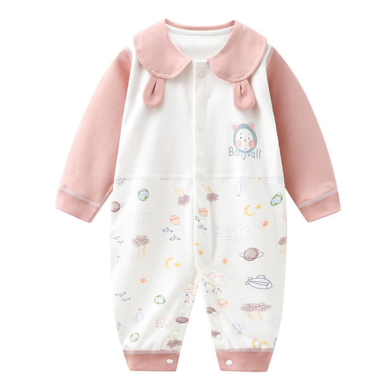 班杰威尔2020春季新款纯棉婴儿连体衣3-18个月新生儿哈衣爬服春秋宝宝内衣