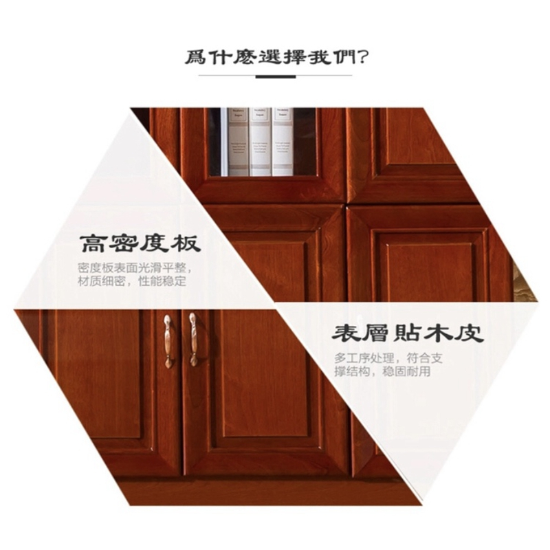 景鹏两门书柜实木 JP-0021