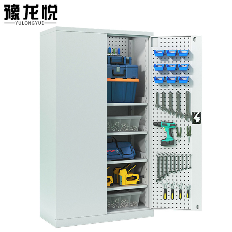 豫龙悦工具柜 车间工具柜五层带网板台