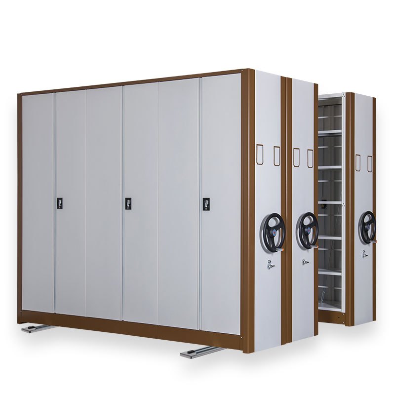 震海钢制密集柜智能密集架手动大型文件柜资料办公定制移动档案柜视频