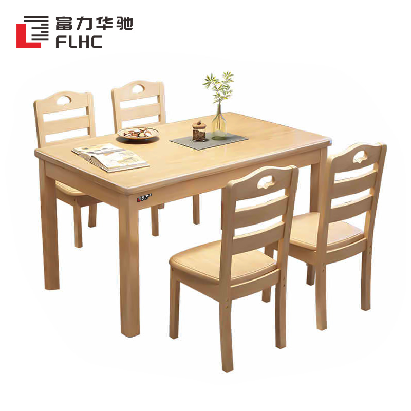 富力华驰 餐桌 140*80*75cm套高清大图