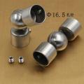 04不锈钢阳台楼梯扶手护栏五金配件拉丝封口接头圆钢棒连接配件 拉丝万向节16.5mm_228