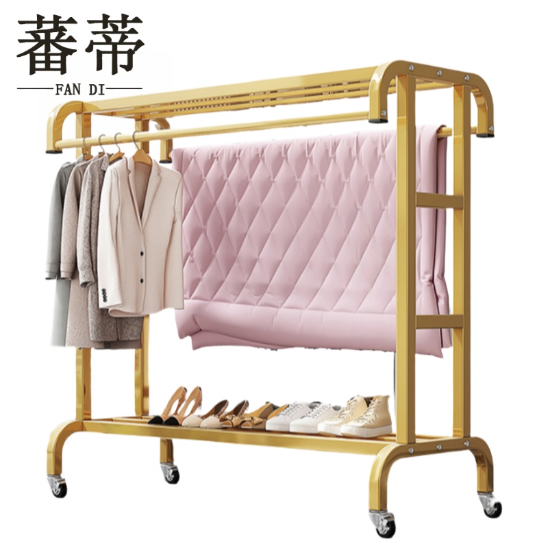 落地晾衣架金色高清大图