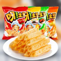 好丽友呀土豆薯条40g*10包薯片好友趣休闲零食小吃膨化食品大礼包 里脊牛排味40g*5包