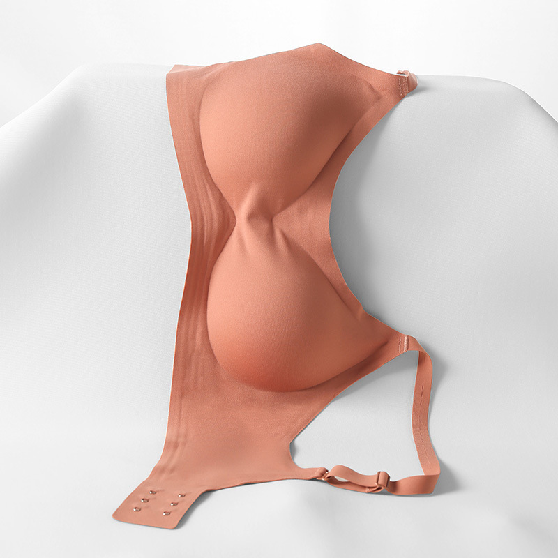 南极人nanjiren果冻条无痕内衣女无钢圈小胸聚拢夏季薄款bra美背胸罩