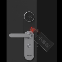 西勒奇（SCHLAGE）指纹锁U8家用防盗门密码锁C级智能锁电子锁U8301-四合一-陨磁黑-蓝牙版