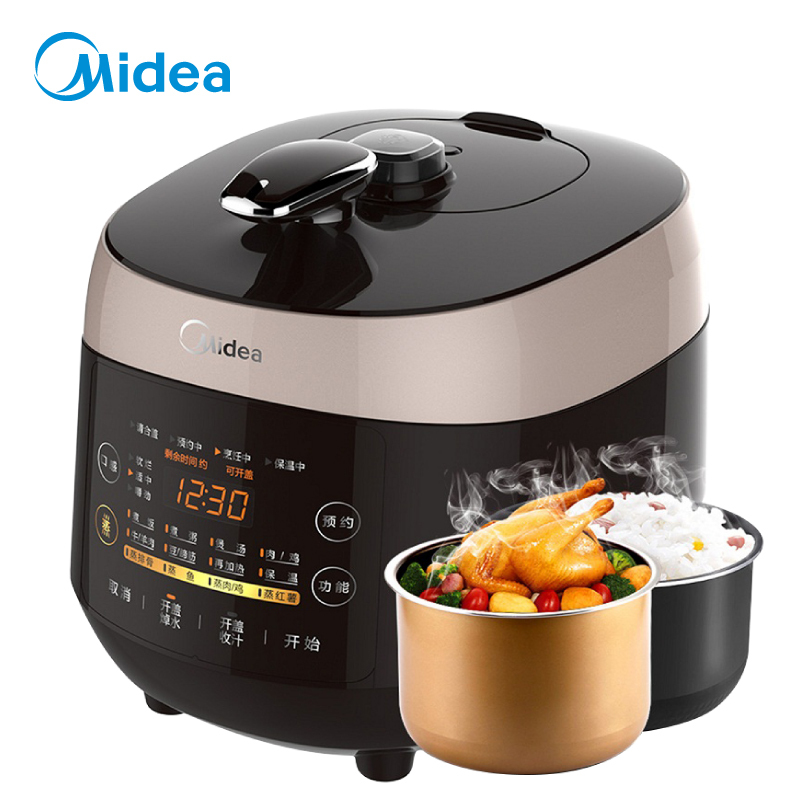 美的(Midea)电压力锅5L智能家用预约高压锅PSS5048P
