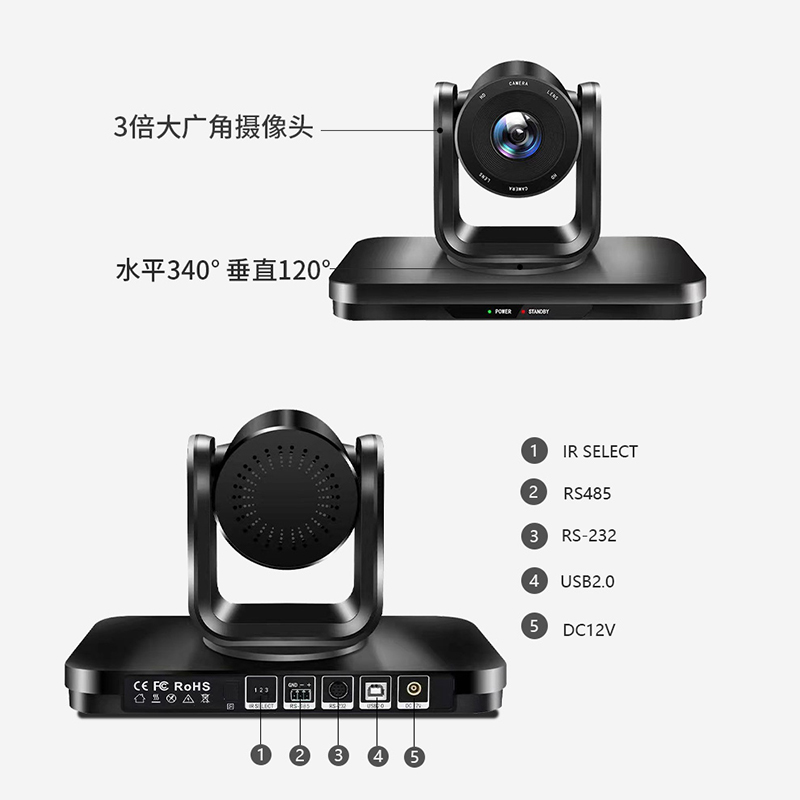 润普Runpu RP-E3 视频会议摄像头/ USB高清教育录播摄像机/软件系统终端设备高清大图
