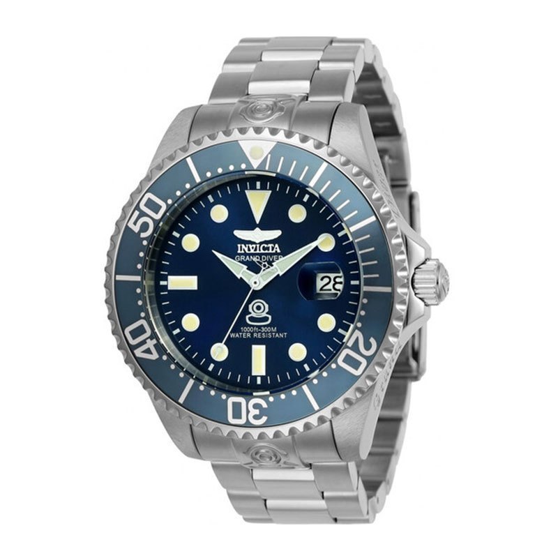 因维克塔invicta一米劳prodiver潜水员300米防水自动蓝色表盘机械表男