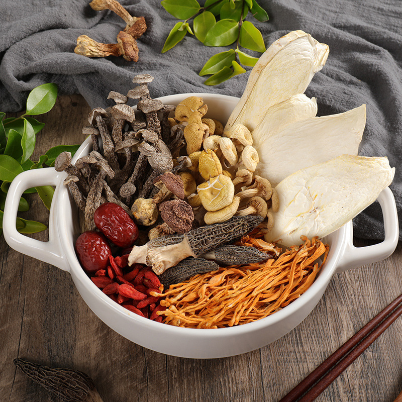 菌妍七彩菌汤包100g菌菇汤料包羊肚菌虫草花竹荪鹿茸菇姬松茸香菇等