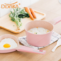 迪迪尼卡(Didinika)宝宝辅食锅婴儿奶锅小锅平底汤锅麦饭石不粘锅煮泡面热牛奶锅