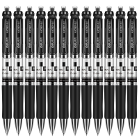 得力(deli)S01 经典中性笔0.5mm 12支装 黑色