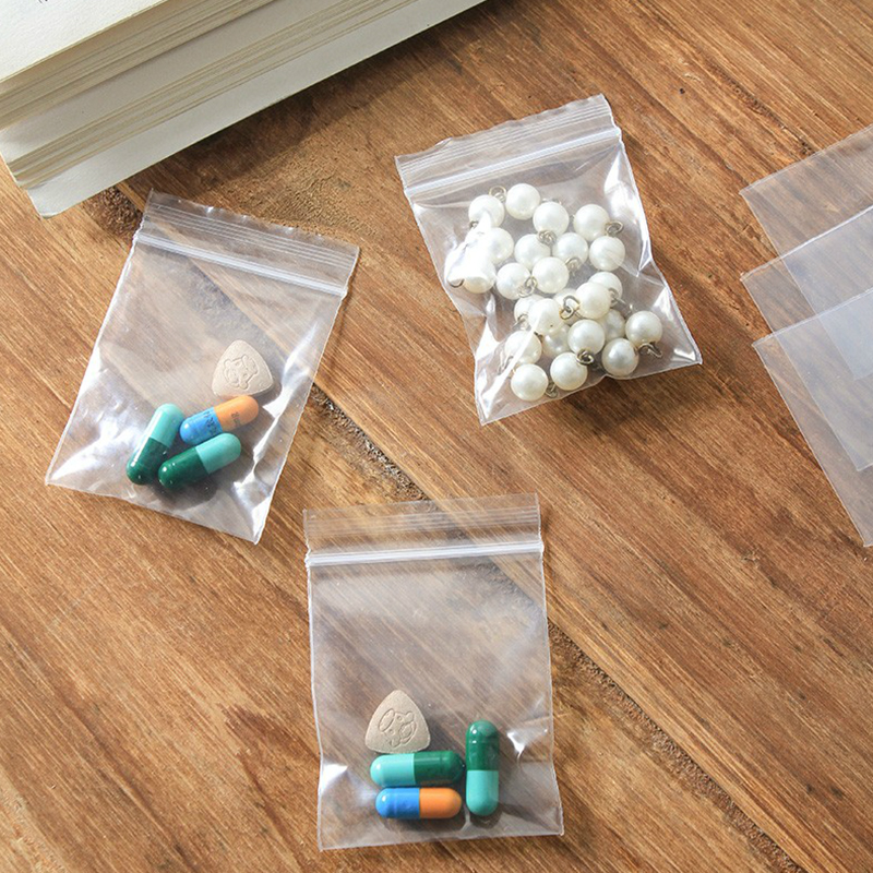 加厚透明自封袋密封口塑料袋小号保鲜收纳食品袋大号包装袋子收纳袋 三维工匠高清大图