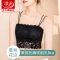 浪莎抹胸内衣女性感蕾丝美背吊带背心无钢圈防走光裹胸式文胸罩DT