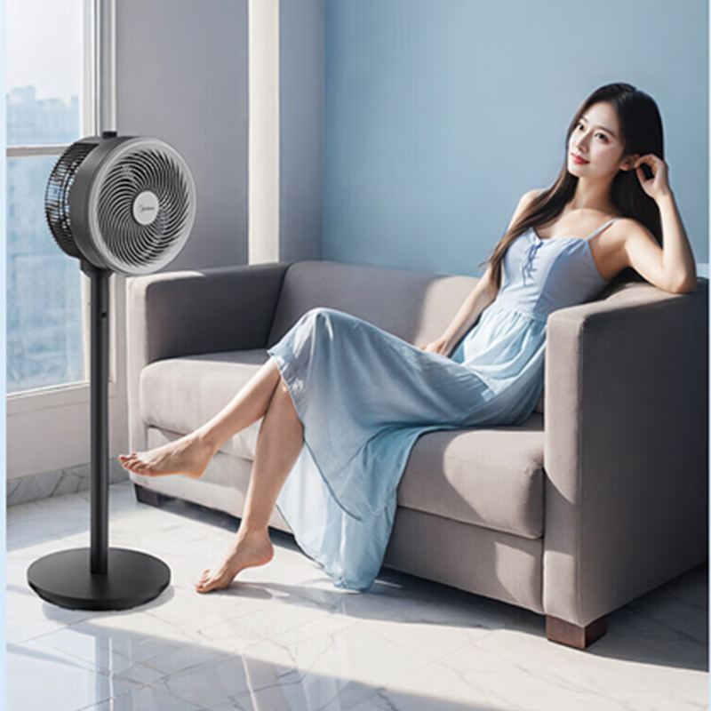 美的(Midea)空气循环扇家用轻音节能电风扇落地扇低噪大风量转页扇卧室宿舍摇头循环轻羽扇 FGA25SCY