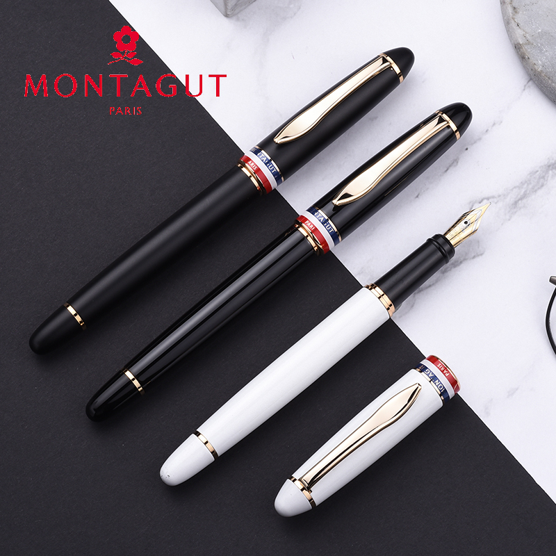 梦特娇(Montagut)M805钢笔 专用练字美工钢笔墨囊可替换 办公高档奥拉铱金笔 签字笔 签名笔 墨水笔 书法笔