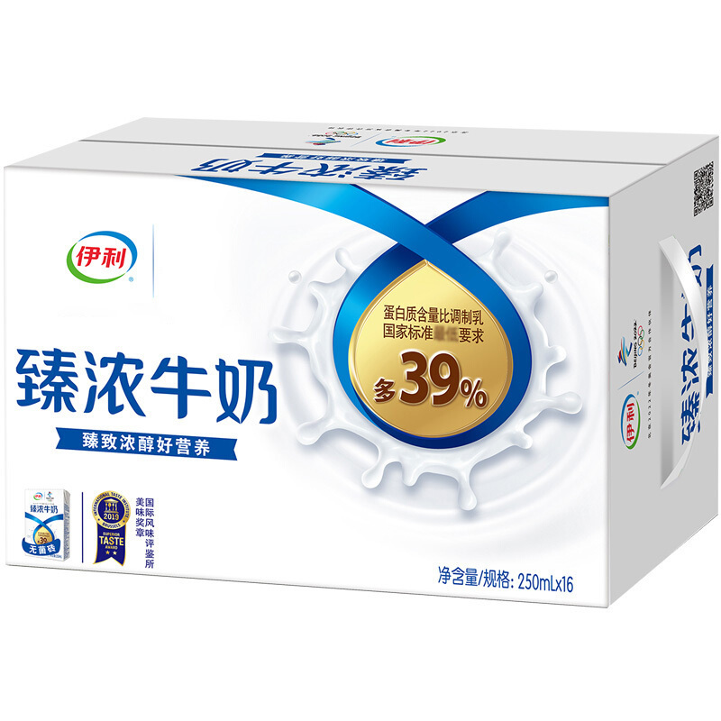 伊利(YILI) 臻浓纯牛奶 250ml*16