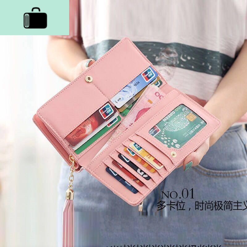 钱包女长款拉链零钱包新款韩版时尚手拿包可爱学生多功能卡包NEW LAKE高清大图