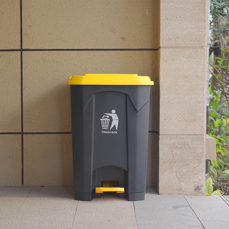 吉迎尚品 脚踏式大号垃圾桶厨房卫生桶垃圾箱 100L 个高清大图