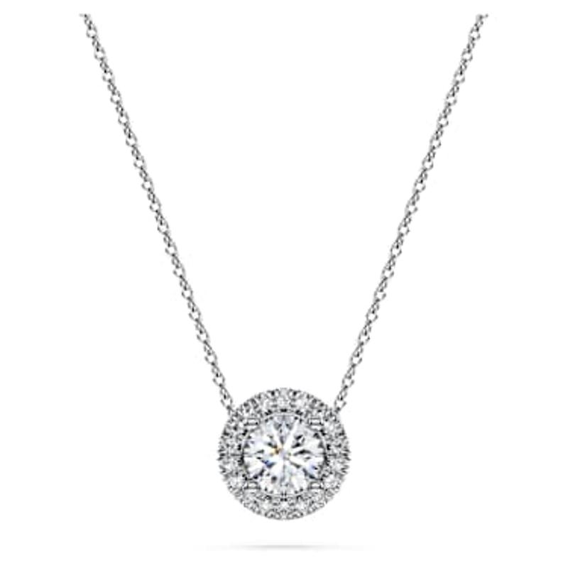 Swarovski永恒光环单石吊坠 Eternity系列闪亮钻石点缀精致优雅 白金项链