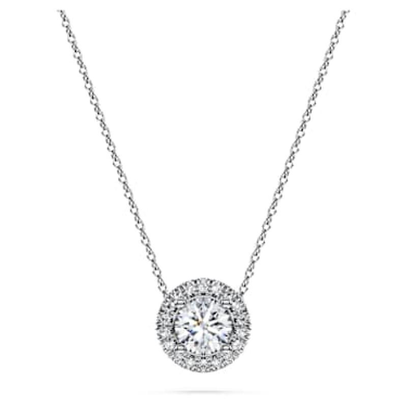 Swarovski永恒光环单石吊坠 Eternity系列闪亮钻石点缀精致优雅 白金项链