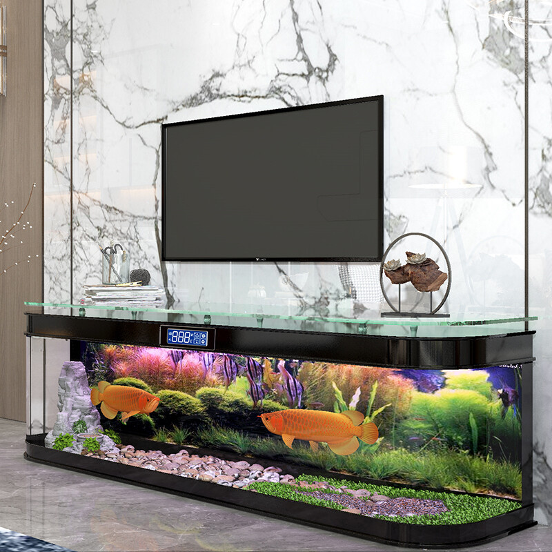 入户电视柜鱼缸水族箱生态客厅家用靠墙免换中大型免换水